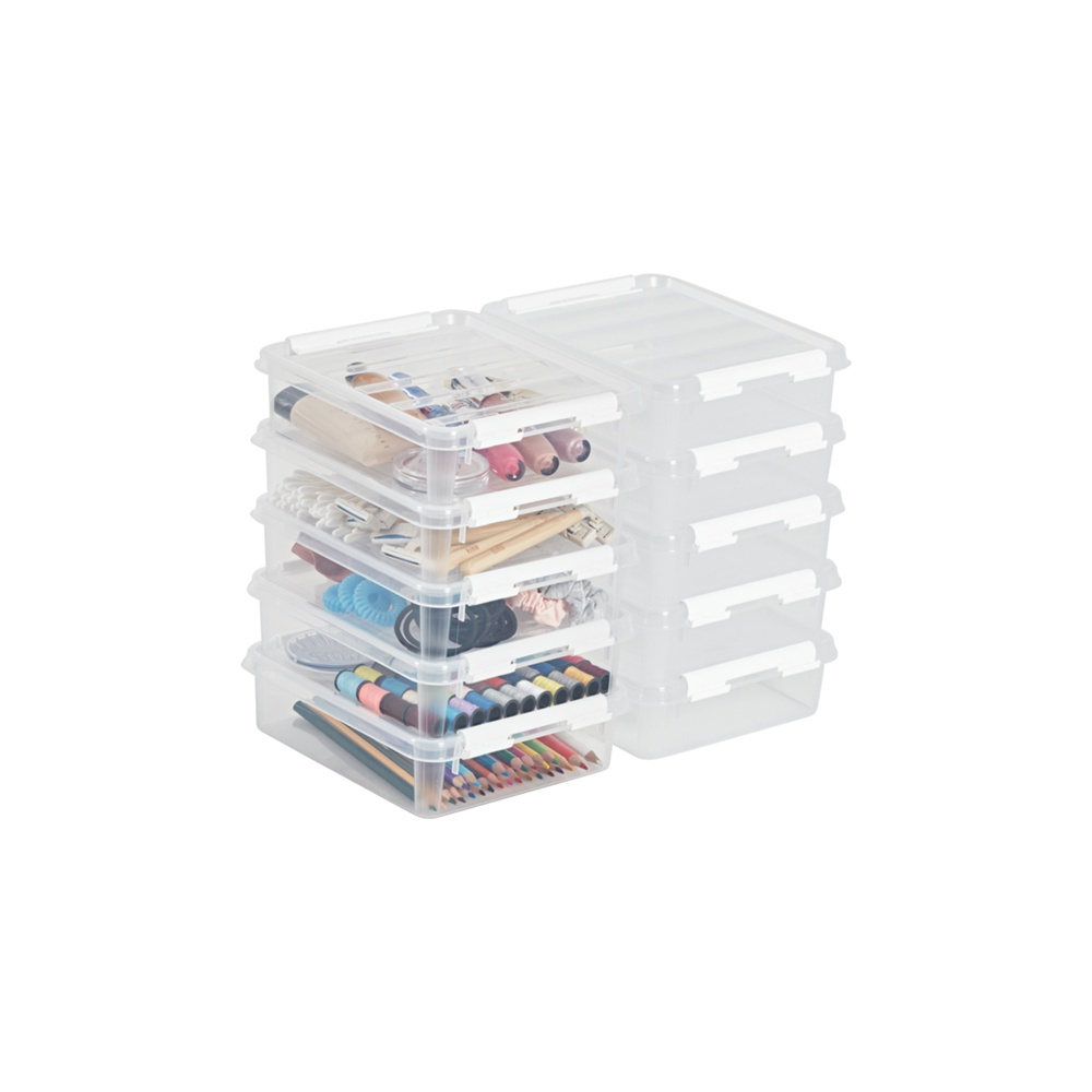 Box, Small, SMARTSTORE 1L HOME, 21 x 17 x H 6 cm, Clear / White in the group Storage / Storage boxes / SmartStore storage boxes at SmartaSaker.se (41719)