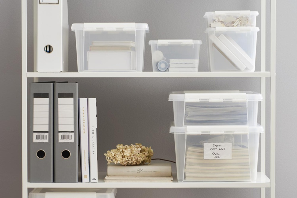 Box, Small, SMARTSTORE 1L HOME, 21 x 17 x H 6 cm, Clear / White in the group Storage / Storage boxes / SmartStore storage boxes at SmartaSaker.se (41719)