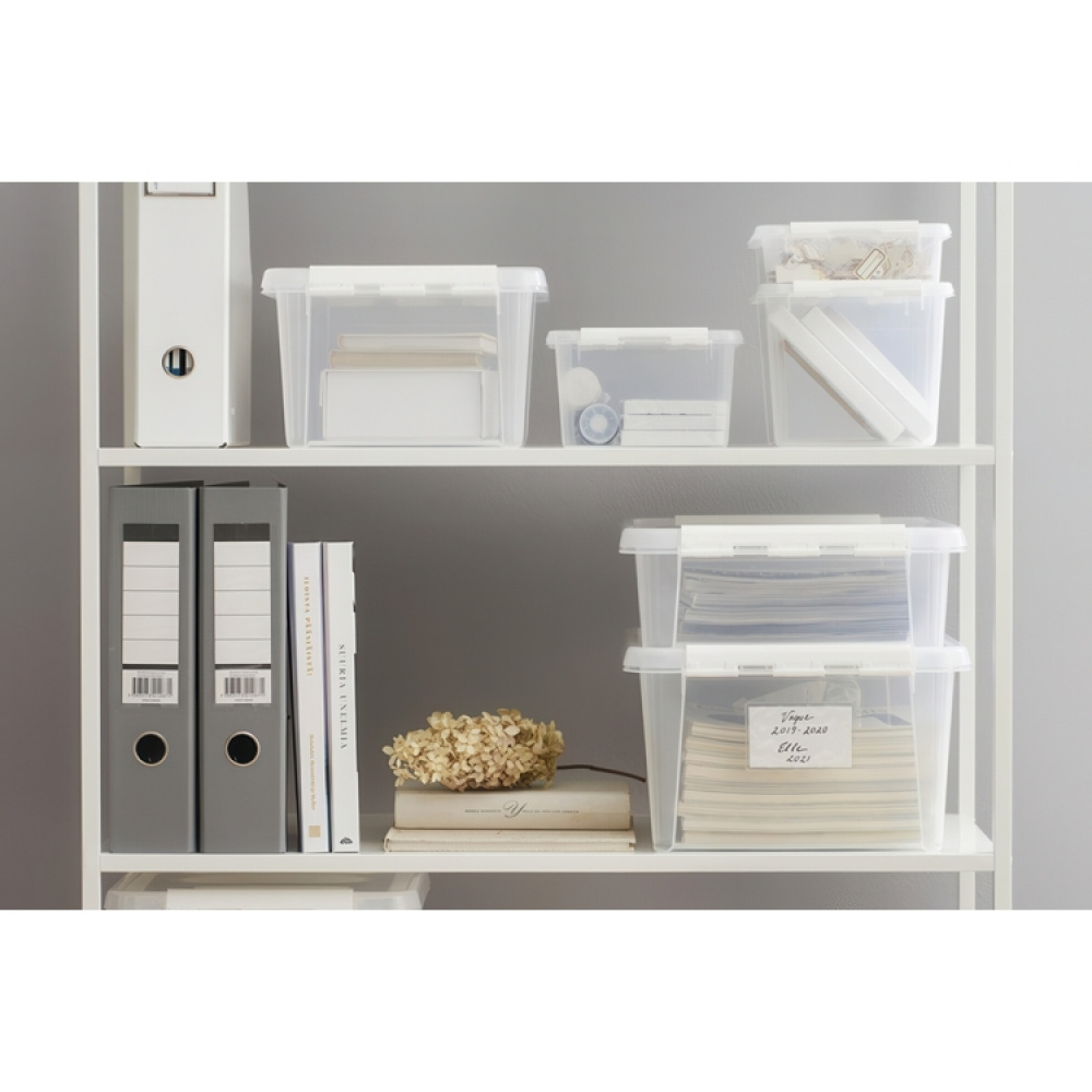Box, Small, SMARTSTORE 1L HOME, 21 x 17 x H 6 cm, Clear / White in the group Storage / Storage boxes / SmartStore storage boxes at SmartaSaker.se (41719)