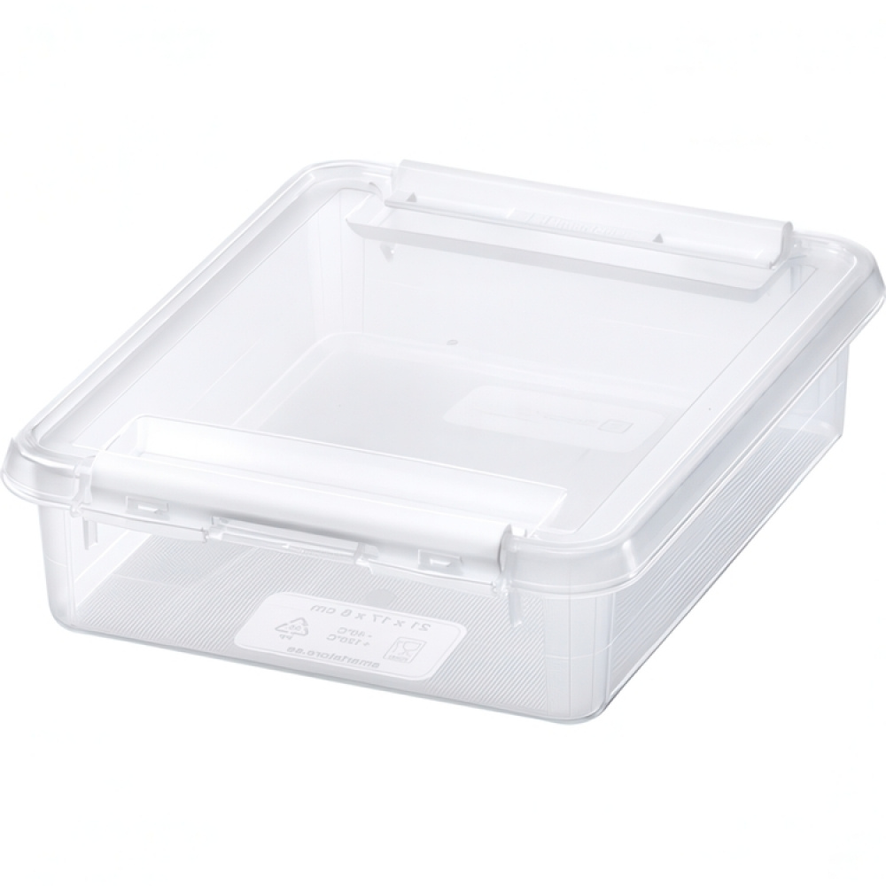 Box, Small, SMARTSTORE 1L HOME, 21 x 17 x H 6 cm, Clear / White in the group Storage / Storage boxes / SmartStore storage boxes at SmartaSaker.se (41719)