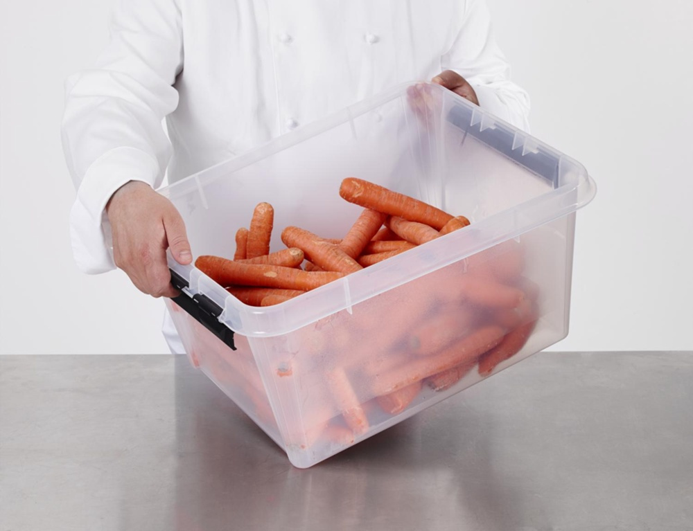 Storage Box, SMARTSTORE 31L, CLASSIC, 50 x 39 x H26 cm, Transparent / Black in the group Storage / Kitchen storage / Storage bins and jars / SmartStore at SmartaSaker.se (41720)