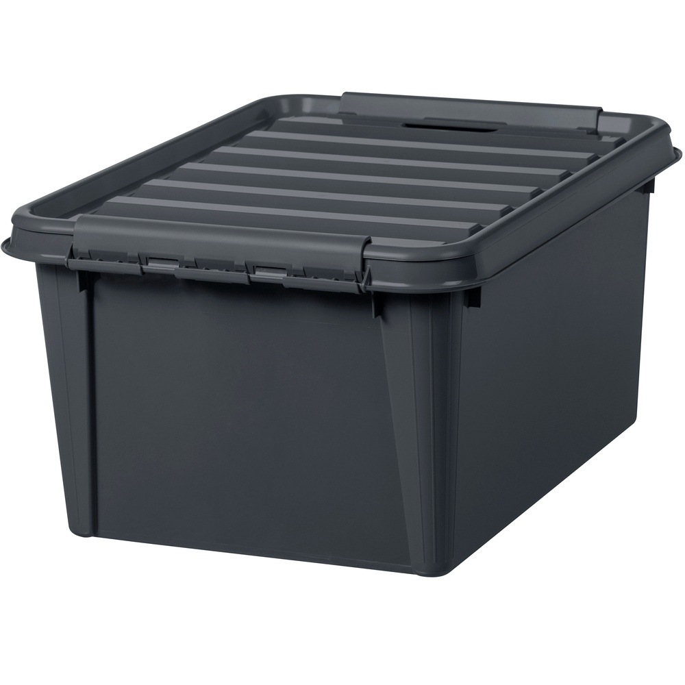 Storage Box, Recycled plastic, SMARTSTORE 31L RECYCLED, 50 x 39 x H 26 cm, Dark Grey in the group Storage / Storage boxes / SmartStore storage boxes at SmartaSaker.se (41723)