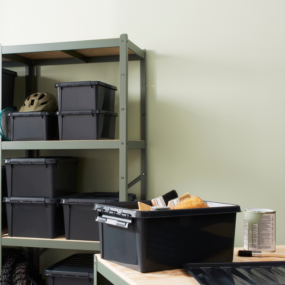 Storage Box, Recycled plastic, SMARTSTORE 31L RECYCLED, 50 x 39 x H 26 cm, Dark Grey in the group Storage / Storage boxes / SmartStore storage boxes at SmartaSaker.se (41723)