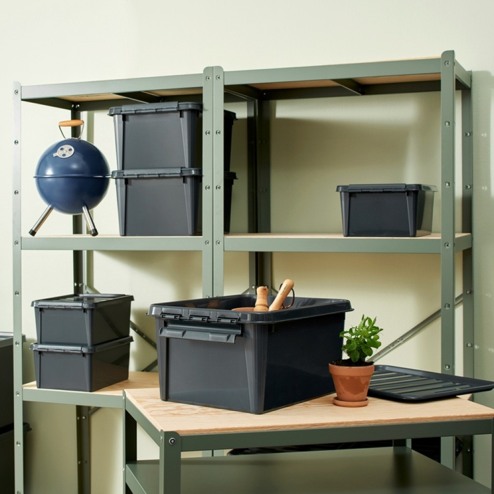 Storage Box, Recycled plastic, SMARTSTORE 31L RECYCLED, 50 x 39 x H 26 cm, Dark Grey in the group Storage / Storage boxes / SmartStore storage boxes at SmartaSaker.se (41723)