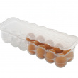 Fridge storage with lid, slim, for 14 Eggs, FRIDGE BINZ, 36 x 11 x H 7,6 cm, Transparent Fridge storage with lid, slim, for 14 Eggs, FRIDGE BINZ, 36 x 11 x H 7,6 cm, Transparent