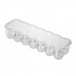 Fridge storage with lid, slim, for 14 Eggs, FRIDGE BINZ, 36 x 11 x H 7,6 cm, Transparent Fridge storage with lid, slim, for 14 Eggs, FRIDGE BINZ, 36 x 11 x H 7,6 cm, Transparent