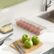 Fridge storage with lid, for 14 Eggs, Slim, RANGEMENT FRIGO, 37 x 11 x H 7,6 cm, Clear Fridge storage with lid, for 14 Eggs, Slim, RANGEMENT FRIGO, 37 x 11 x H 7,6 cm, Clear