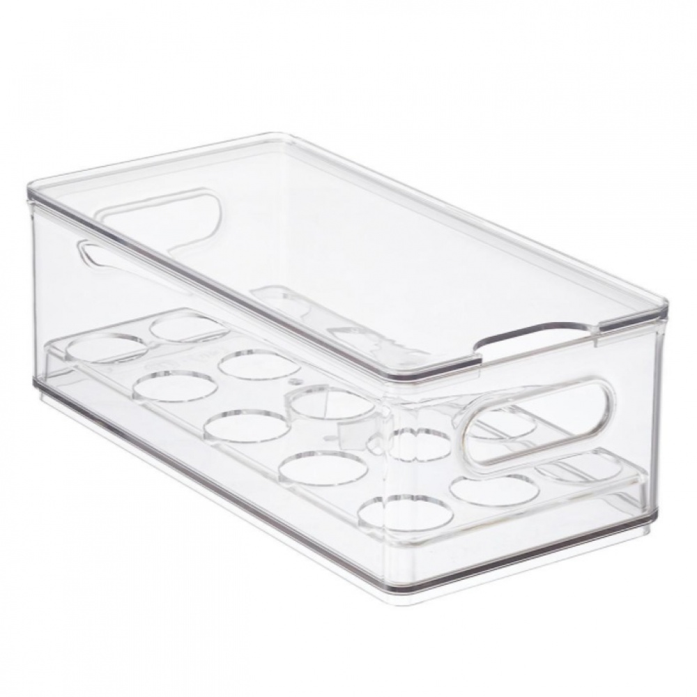 Container for 15 Eggs, THE HOME EDIT EGG BIN, 15,2 x 30,5 x H10,8 cm, Transparent in the group Storage / Kitchen storage / Fridge storage at SmartaSaker.se (41728)