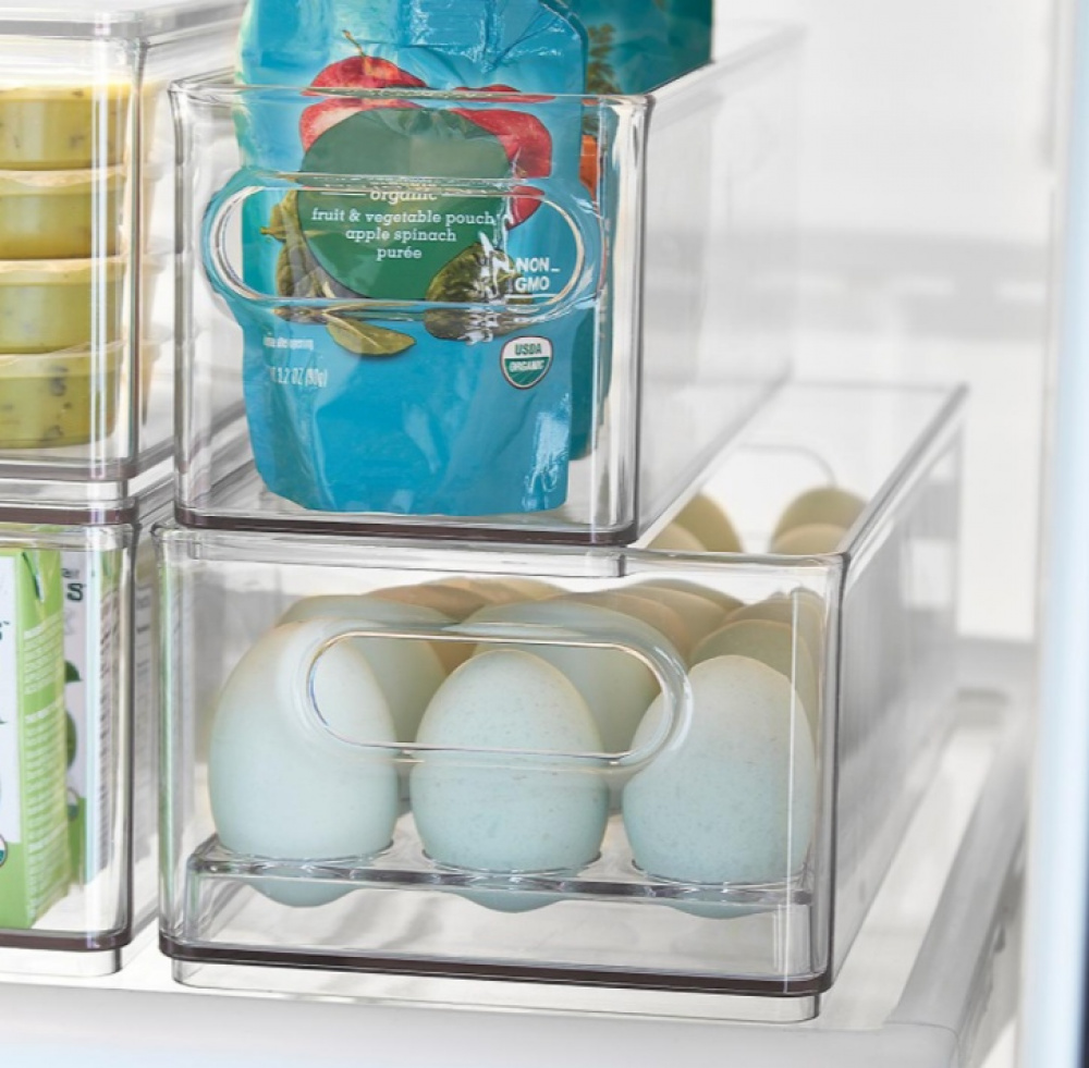 Container for 15 Eggs, THE HOME EDIT EGG BIN, 15,2 x 30,5 x H10,8 cm, Transparent in the group Storage / Kitchen storage / Fridge storage at SmartaSaker.se (41728)
