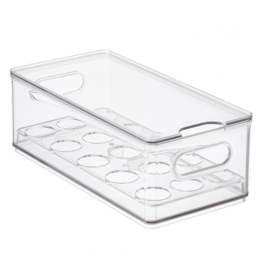 Container for 15 Eggs, THE HOME EDIT EGG BIN, 15,2 x 30,5 x H10,8 cm, Transparent in the group Storage / Kitchen storage / Fridge storage at SmartaSaker.se (41728)
