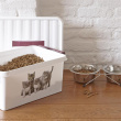 Box with handle, 15 L, PET STORAGE BOX MEDIUM, 40 x 30 x H 18 cm, White / Bordaux Box with handle, 15 L, PET STORAGE BOX MEDIUM, 40 x 30 x H 18 cm, White / Bordaux