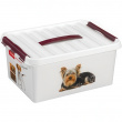 Box with handle, 15 L, PET STORAGE BOX MEDIUM, 40 x 30 x H 18 cm, White / Bordaux Box with handle, 15 L, PET STORAGE BOX MEDIUM, 40 x 30 x H 18 cm, White / Bordaux