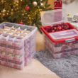 Storage box, 32L, LARGE GLITTER BOX , 48 x 36,5 x H24,5 cm, Clear/ Red Storage box, 32L, LARGE GLITTER BOX , 48 x 36,5 x H24,5 cm, Clear/ Red