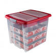 Storage box, 45L, XL GLITTER BOX , 48 x 36,5 x H 36,5 cm, Clear/ Red Storage box, 45L, XL GLITTER BOX , 48 x 36,5 x H 36,5 cm, Clear/ Red