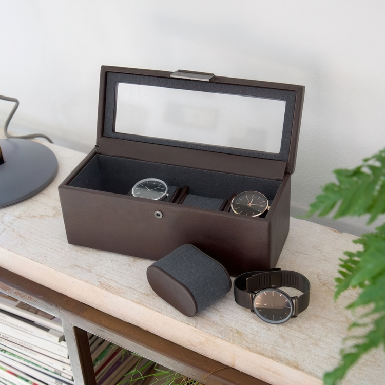 Watch Box with glas lid, Oblong, STACKERS WATCH BOX, 24,5 x 10 x H 9,5 cm in the group Storage / Bedroom storage / Watch boxes at SmartaSaker.se (41740)