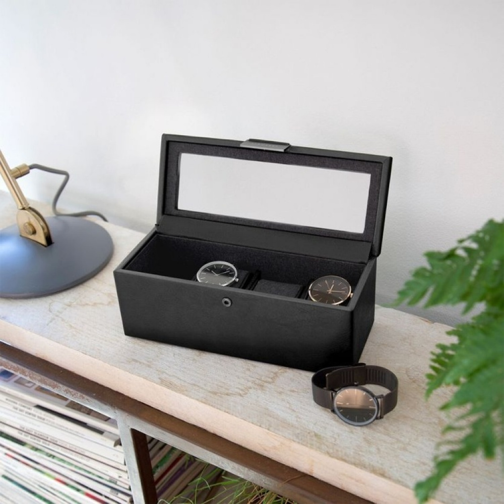Watch Box with glas lid, Oblong, STACKERS WATCH BOX, 24,5 x 10 x H 9,5 cm in the group Storage / Bedroom storage / Watch boxes at SmartaSaker.se (41740)