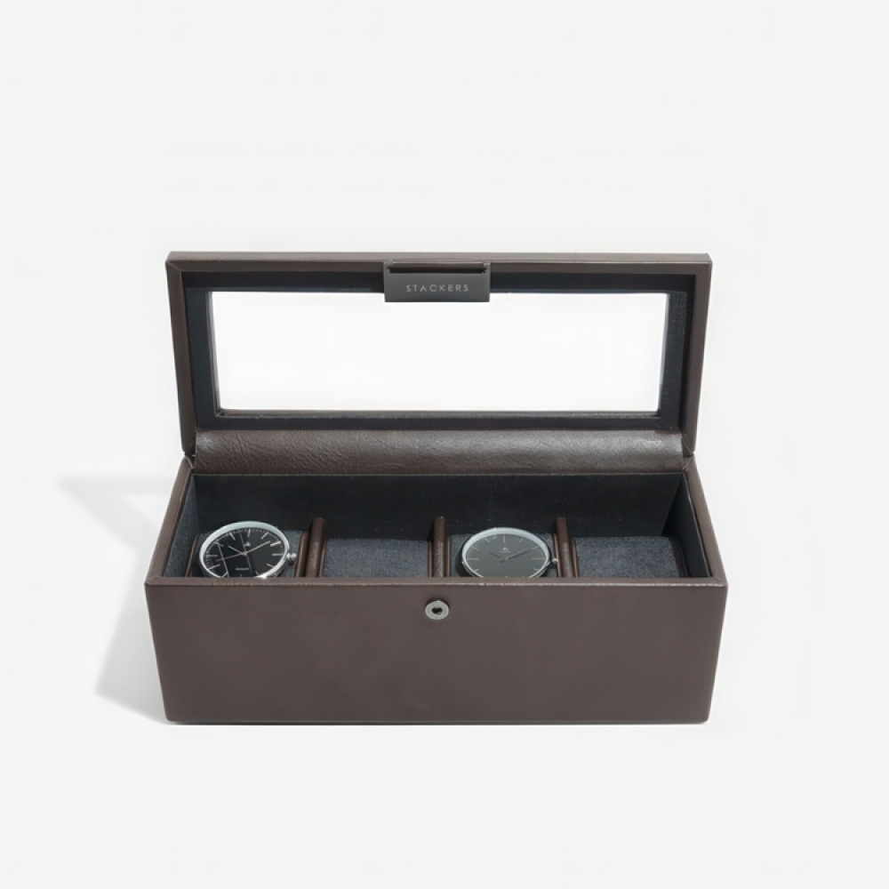 Watch Box with glas lid, Oblong, STACKERS WATCH BOX, 24,5 x 10 x H 9,5 cm in the group Storage / Bedroom storage / Watch boxes at SmartaSaker.se (41740)