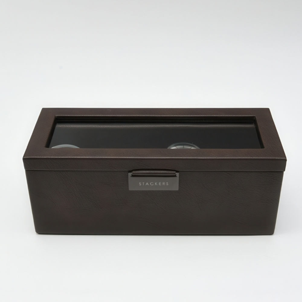 Watch Box with glas lid, Oblong, STACKERS WATCH BOX, 24,5 x 10 x H 9,5 cm in the group Storage / Bedroom storage / Watch boxes at SmartaSaker.se (41740)