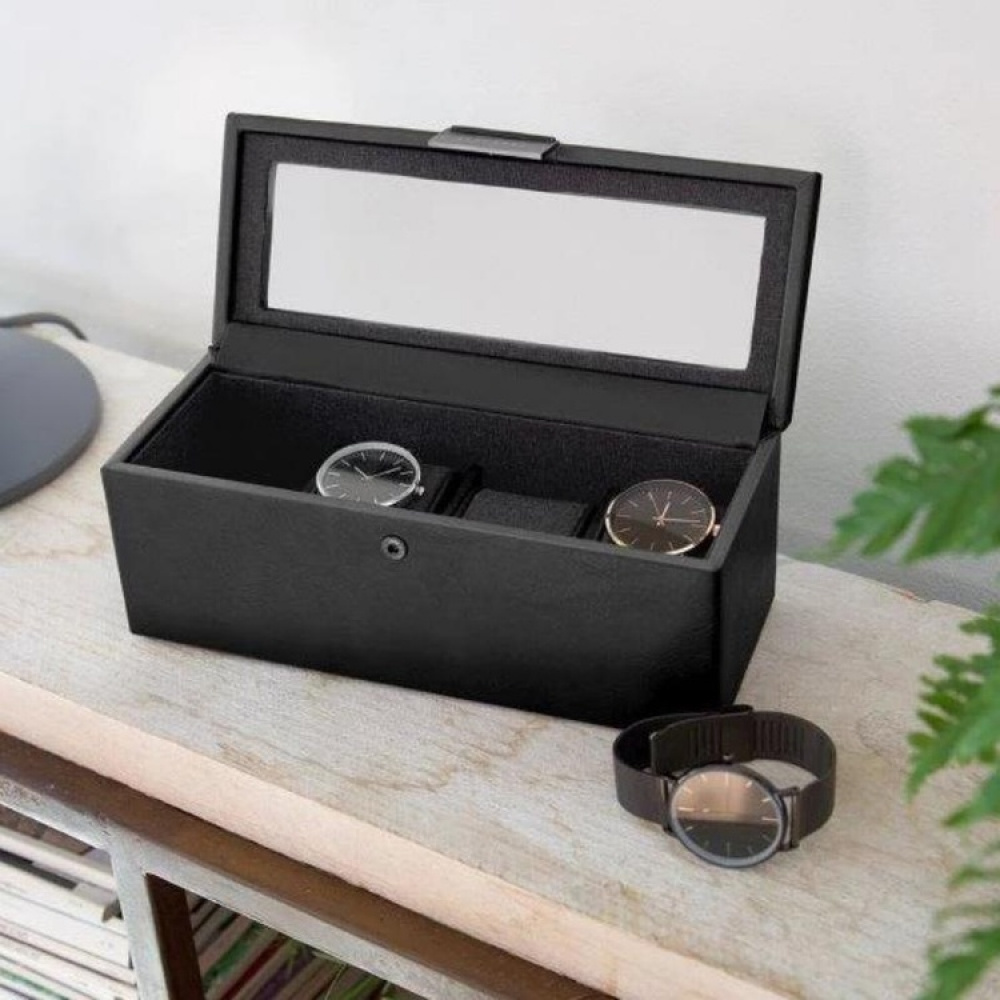 Watch Box with glas lid, Oblong, STACKERS WATCH BOX, 24,5 x 10 x H 9,5 cm in the group Storage / Bedroom storage / Watch boxes at SmartaSaker.se (41740)