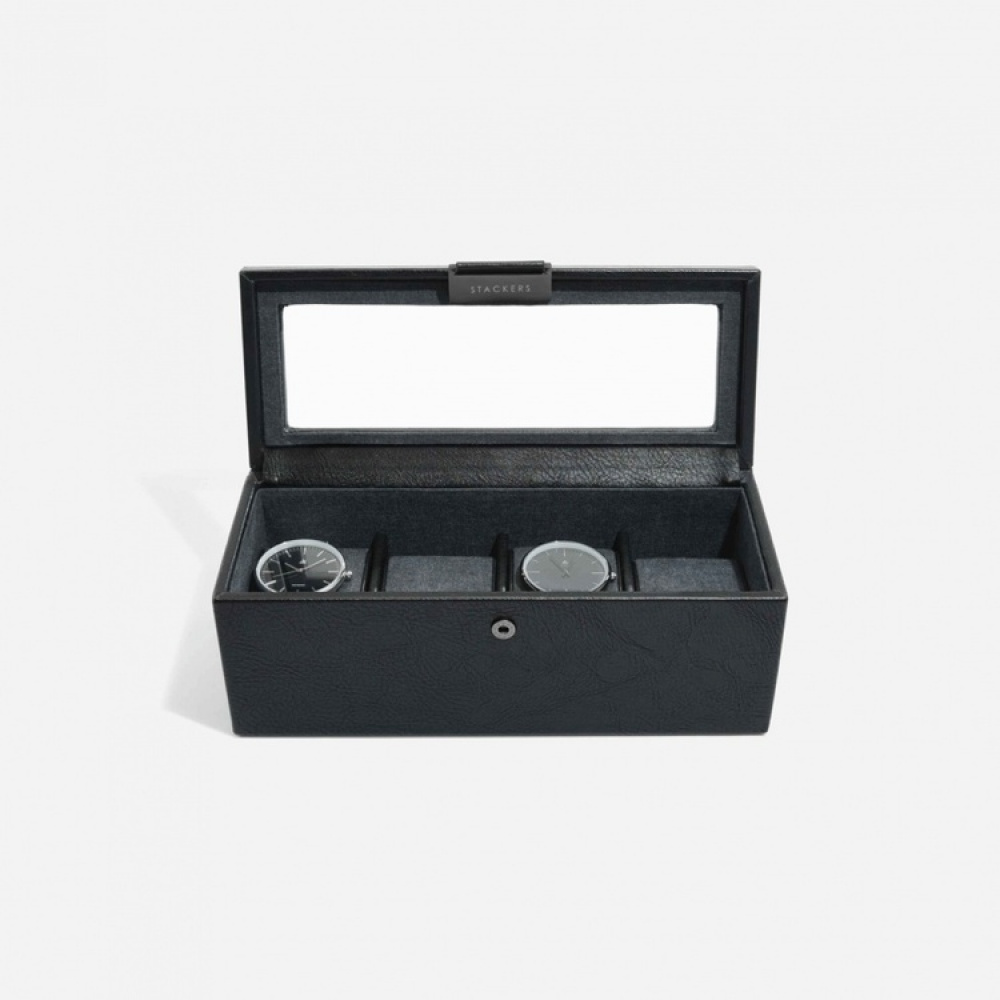 Watch Box with glas lid, Oblong, STACKERS WATCH BOX, 24,5 x 10 x H 9,5 cm in the group Storage / Bedroom storage / Watch boxes at SmartaSaker.se (41740)
