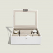Watch Box with glas lid, STACKERS 8 PIECE WATCH BOX, 19 x 26 x H 9 cm, White Watch Box with glas lid, STACKERS 8 PIECE WATCH BOX, 19 x 26 x H 9 cm, White