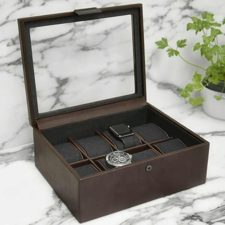 Watch Box with glas lid, STACKERS 8 PIECE WATCH BOX, 19,5 x 24 x H 9,5 cm in the group Storage / Bedroom storage / Watch boxes at SmartaSaker.se (41742)
