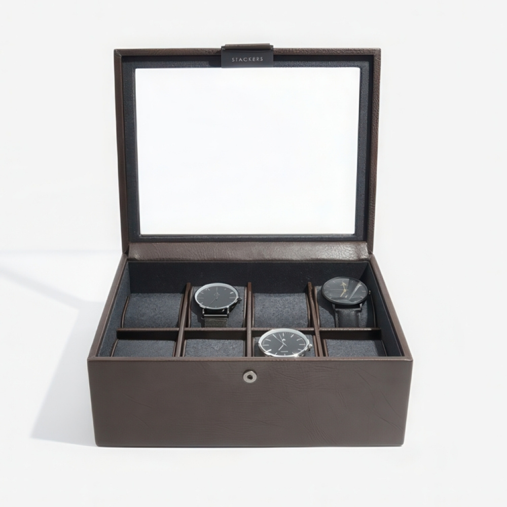 Watch Box with glas lid, STACKERS 8 PIECE WATCH BOX, 19,5 x 24 x H 9,5 cm in the group Storage / Bedroom storage / Watch boxes at SmartaSaker.se (41742)