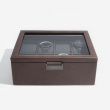 Watch Box with glas lid, STACKERS 8 PIECE WATCH BOX, 19,5 x 24 x H 9,5 cm