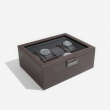 Watch Box with glas lid, STACKERS 8 PIECE WATCH BOX, 19,5 x 24 x H 9,5 cm