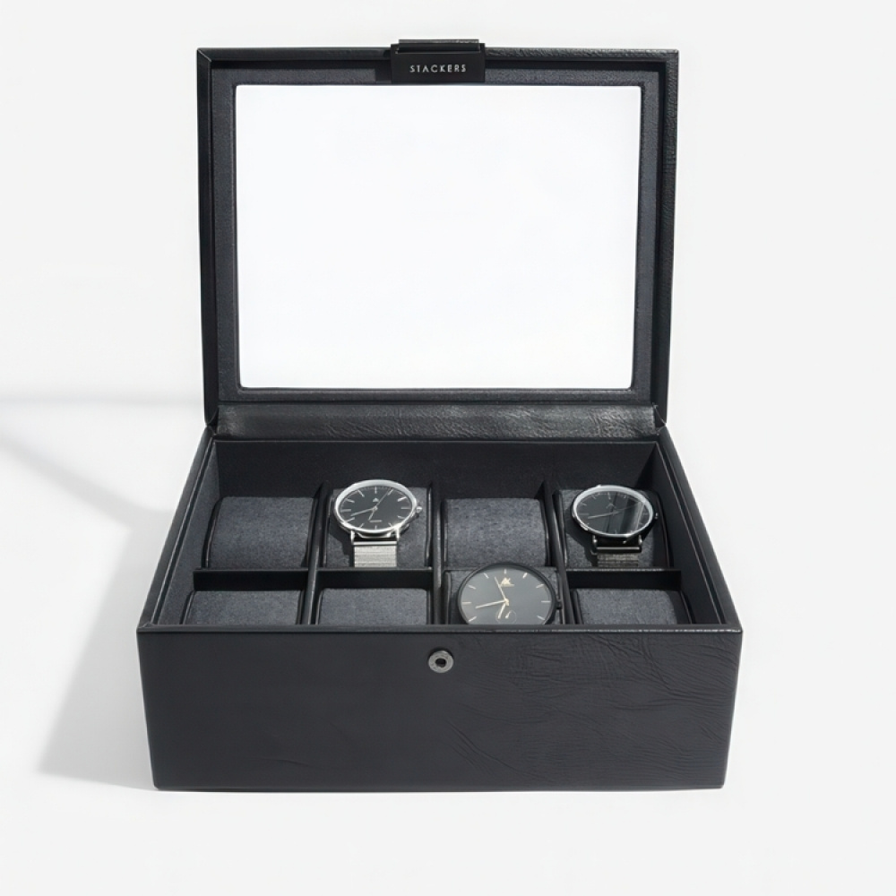 Watch Box with glas lid, STACKERS 8 PIECE WATCH BOX, 19,5 x 24 x H 9,5 cm in the group Storage / Bedroom storage / Watch boxes at SmartaSaker.se (41742)