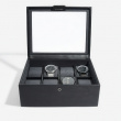 Watch Box with glas lid, STACKERS 8 PIECE WATCH BOX, 19,5 x 24 x H 9,5 cm
