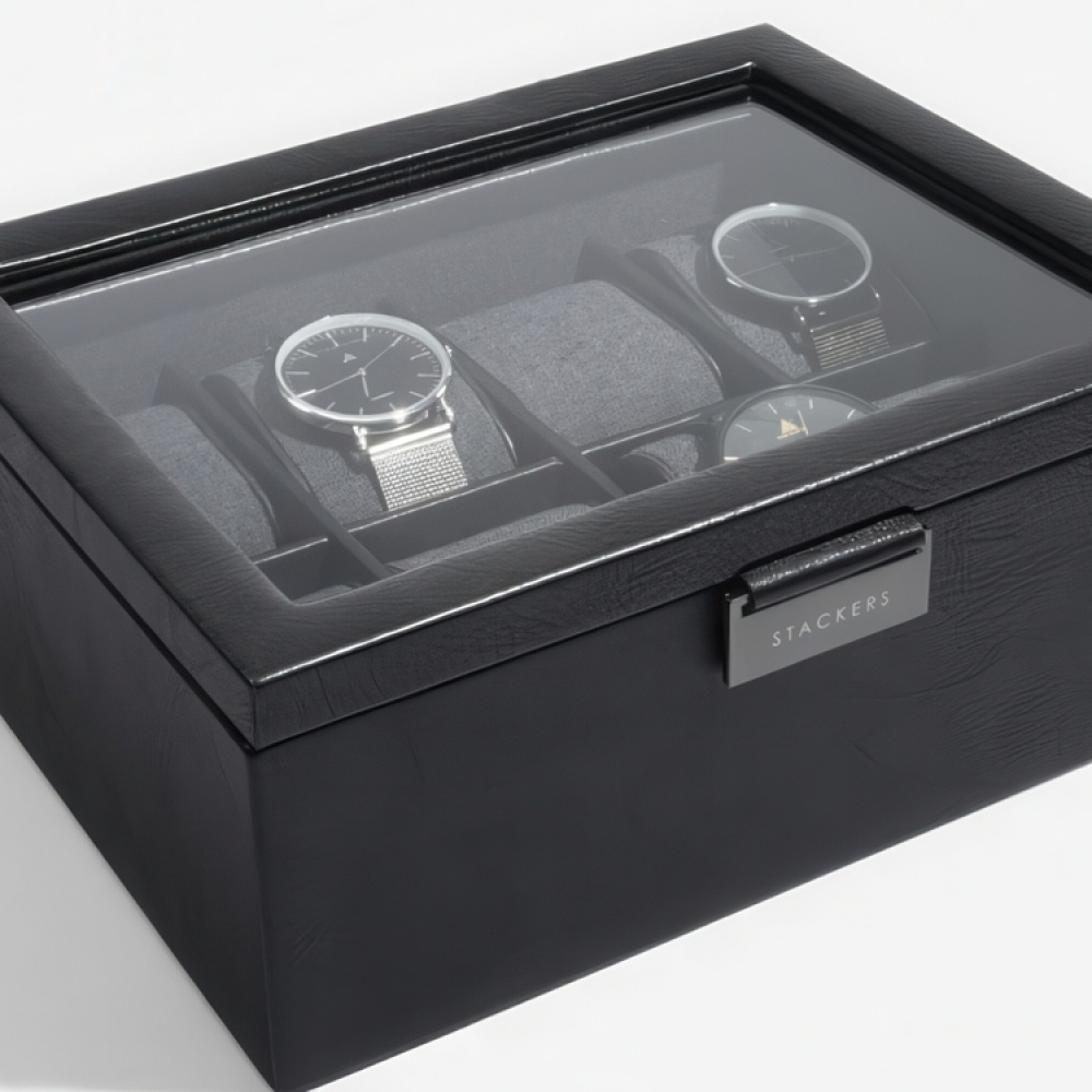 Watch Box with glas lid, STACKERS 8 PIECE WATCH BOX, 19,5 x 24 x H 9,5 cm in the group Storage / Bedroom storage / Watch boxes at SmartaSaker.se (41742)