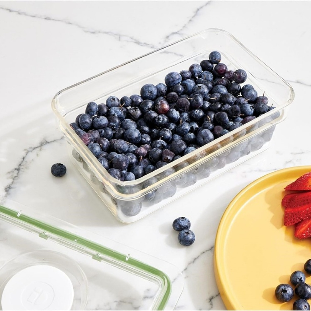 Food Storage, 0,9L, ID FRESH MEDIUM PRODUCE BIN, 13 x 20,5 x H 8 cm, Clear / Green in the group Storage / Kitchen storage / Fridge storage at SmartaSaker.se (41747)