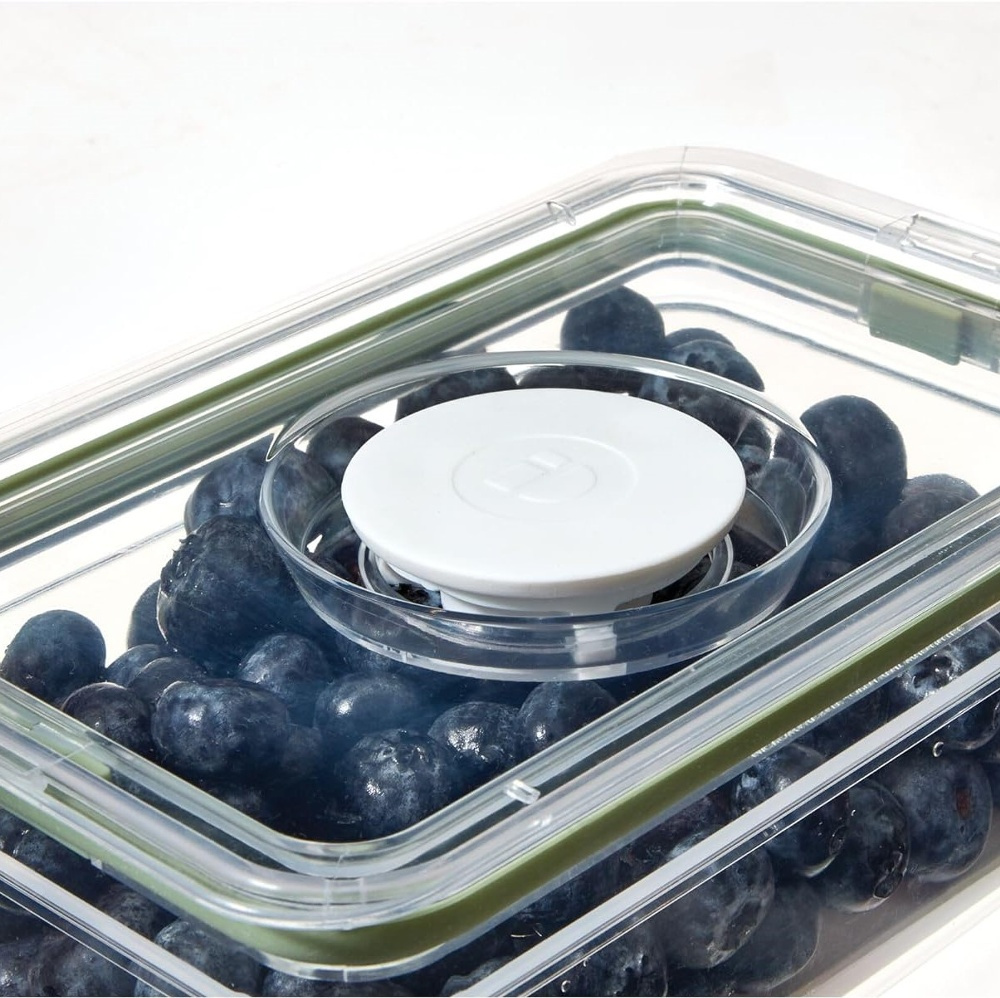 Food Storage, 0,9L, ID FRESH MEDIUM PRODUCE BIN, 13 x 20,5 x H 8 cm, Clear / Green in the group Storage / Kitchen storage / Fridge storage at SmartaSaker.se (41747)