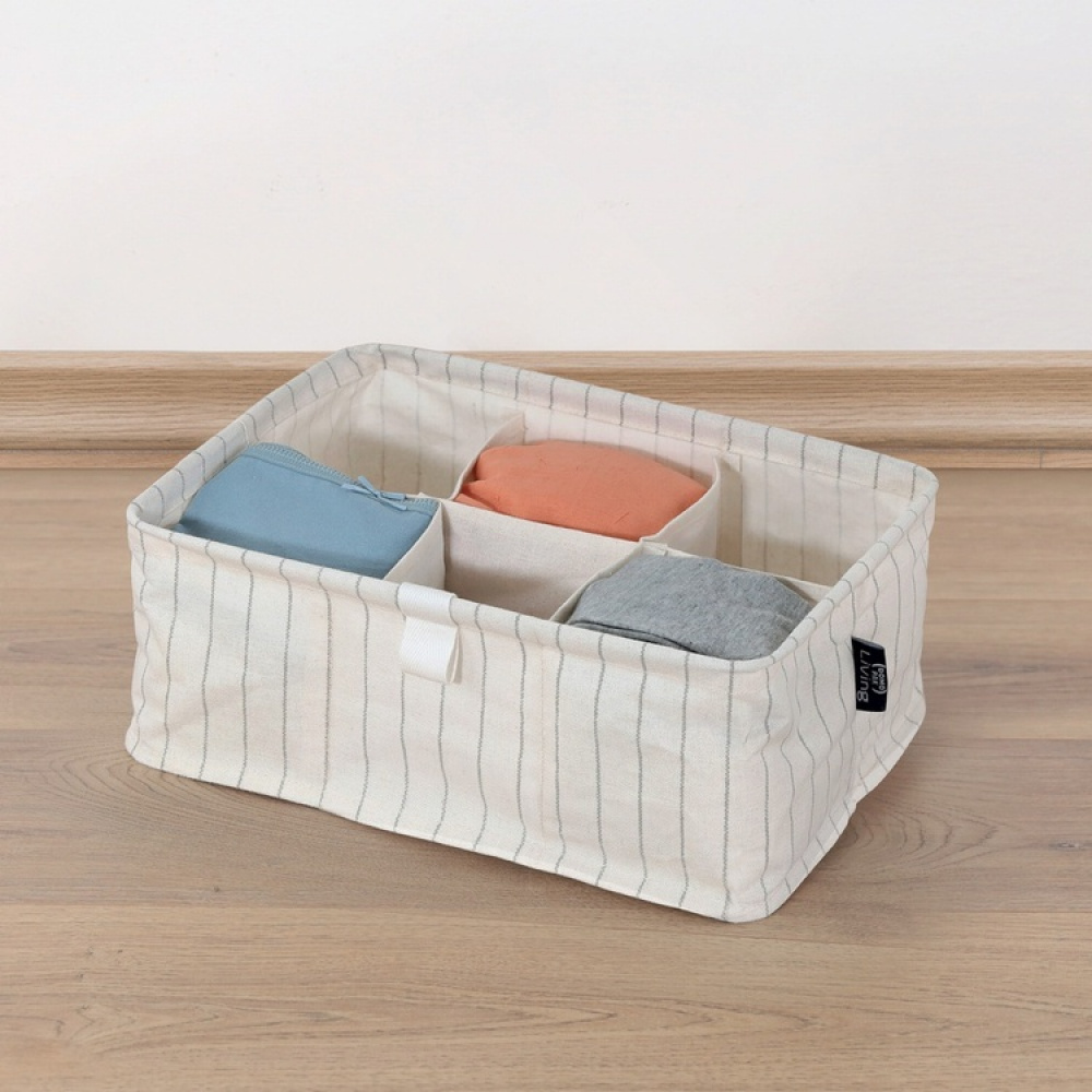 Drawer Organizer, 6 Compartments, TIVOLI COLLECTION, 32 x 23 x H 19 cm, Off White in the group Storage / Storage boxes at SmartaSaker.se (41757)