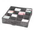 Dresser organizer 16 compartments, PIXEL DRAWER ORGANISER, 32 x 32 x H 8 cm, Grey Dresser organizer 16 compartments, PIXEL DRAWER ORGANISER, 32 x 32 x H 8 cm, Grey