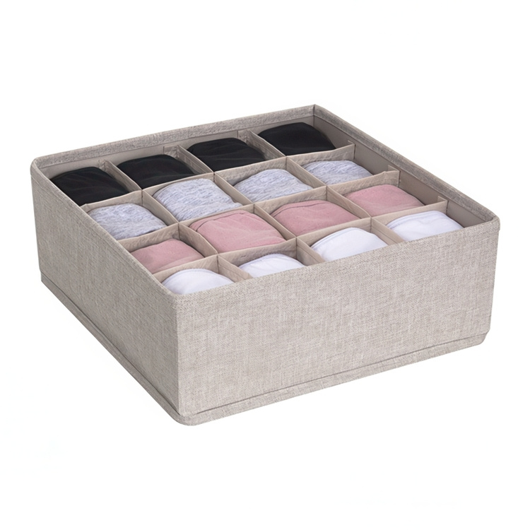 Drawer Organizer, 16 compartments, BIGSO SOFT SQUARE STORAGE, 29 x 29 x H 11 cm in the group Storage / Wardrobe storage / Sorting boxes at SmartaSaker.se (41761)