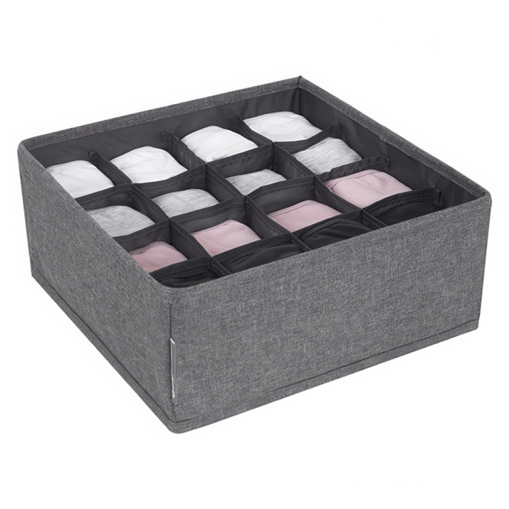 Drawer Organizer, 16 compartments, BIGSO SOFT SQUARE STORAGE, 29 x 29 x H 11 cm in the group Storage / Wardrobe storage / Sorting boxes at SmartaSaker.se (41761)
