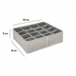 Organizer, 16 compartments, ORGA DRAWER ORGANIZER, 35 x 31 x H 11 cm, Beige - Grey Organizer, 16 compartments, ORGA DRAWER ORGANIZER, 35 x 31 x H 11 cm, Beige - Grey