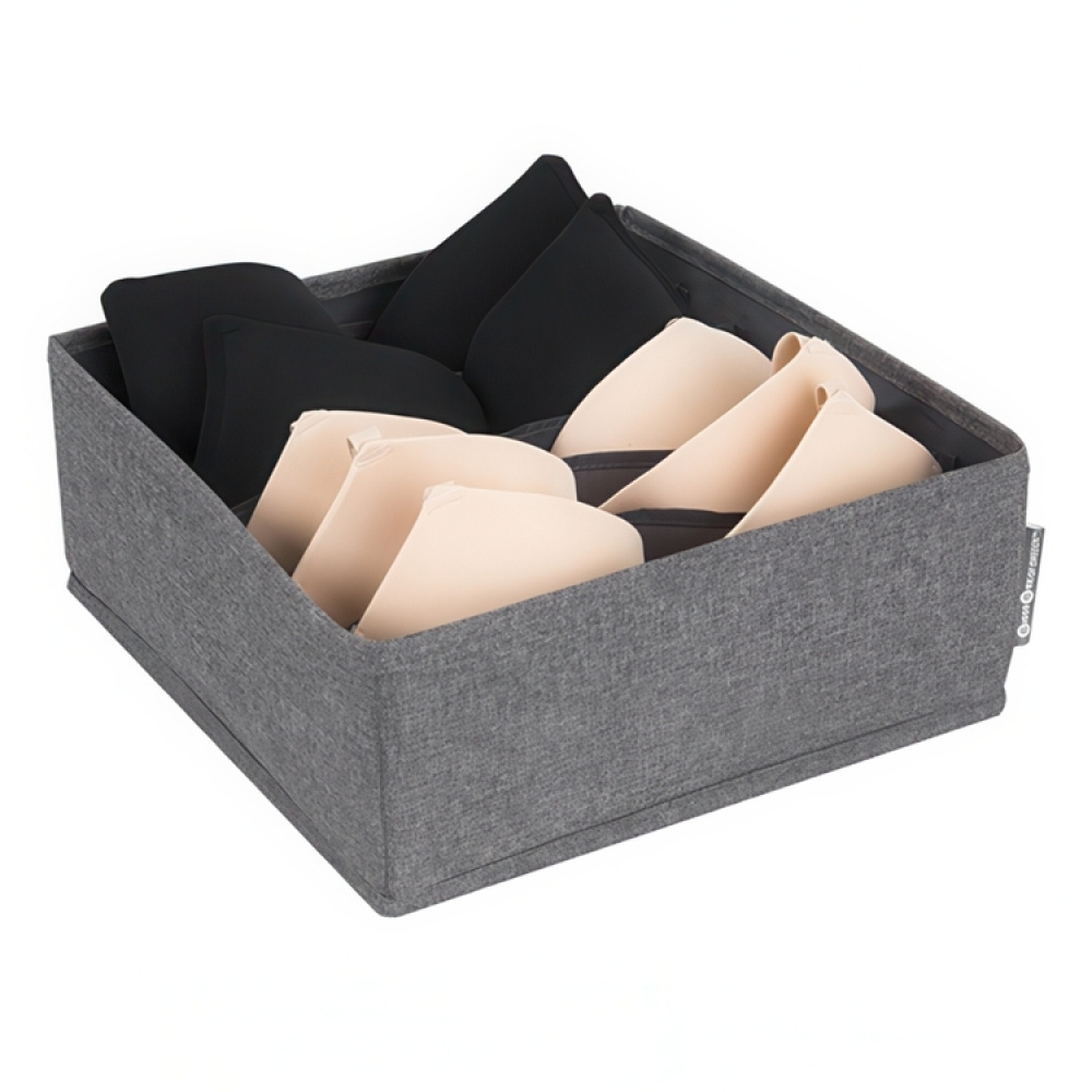 Drawer Organizer, 6 compartments, BIGSO SOFT SQUARE STORAGE, 29 x 29 x H 11 cm in the group Storage / Wardrobe storage / Sorting boxes at SmartaSaker.se (41764)