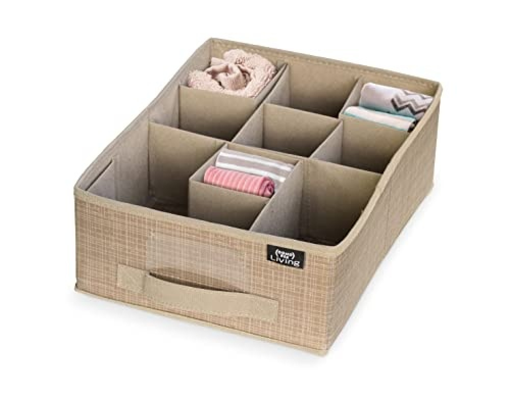Dresser organizer, Adjustable compartments, VITA ECO DRAWER ORGANISER, 35 x 26,5 x H 12 cm, Brown in the group Storage / Wardrobe storage / Sorting boxes at SmartaSaker.se (41765)