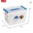 Sewing Box with handle, CRAFT BOX LARGE, 40 x 30 x H 26 cm, White / Blue Sewing Box with handle, CRAFT BOX LARGE, 40 x 30 x H 26 cm, White / Blue
