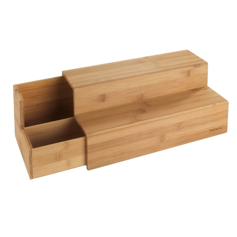 Staircase storage for tea bags, BAMBOO, 33 x 15 x H 17,5 cm, Brown in the group Storage / Kitchen storage / Storage jars at SmartaSaker.se (41770)