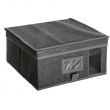 Box with lid, ORSO STORAGE BOX SMALL, 30 x 30 x H 15 cm, Dark Grey Box with lid, ORSO STORAGE BOX SMALL, 30 x 30 x H 15 cm, Dark Grey