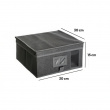Box with lid, ORSO STORAGE BOX SMALL, 30 x 30 x H 15 cm, Dark Grey Box with lid, ORSO STORAGE BOX SMALL, 30 x 30 x H 15 cm, Dark Grey