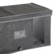 Box with lid, ORSO STORAGE BOX XL, 50 x 30 x H 25 cm, Dark Grey