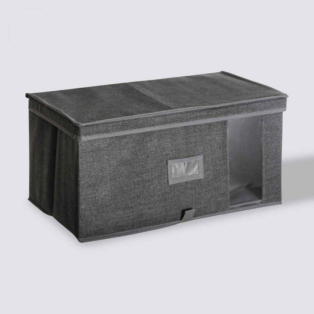 Box with lid, ORSO STORAGE BOX XL, 50 x 30 x H 25 cm, Dark Grey in the group Storage / Storage boxes at SmartaSaker.se (41773)