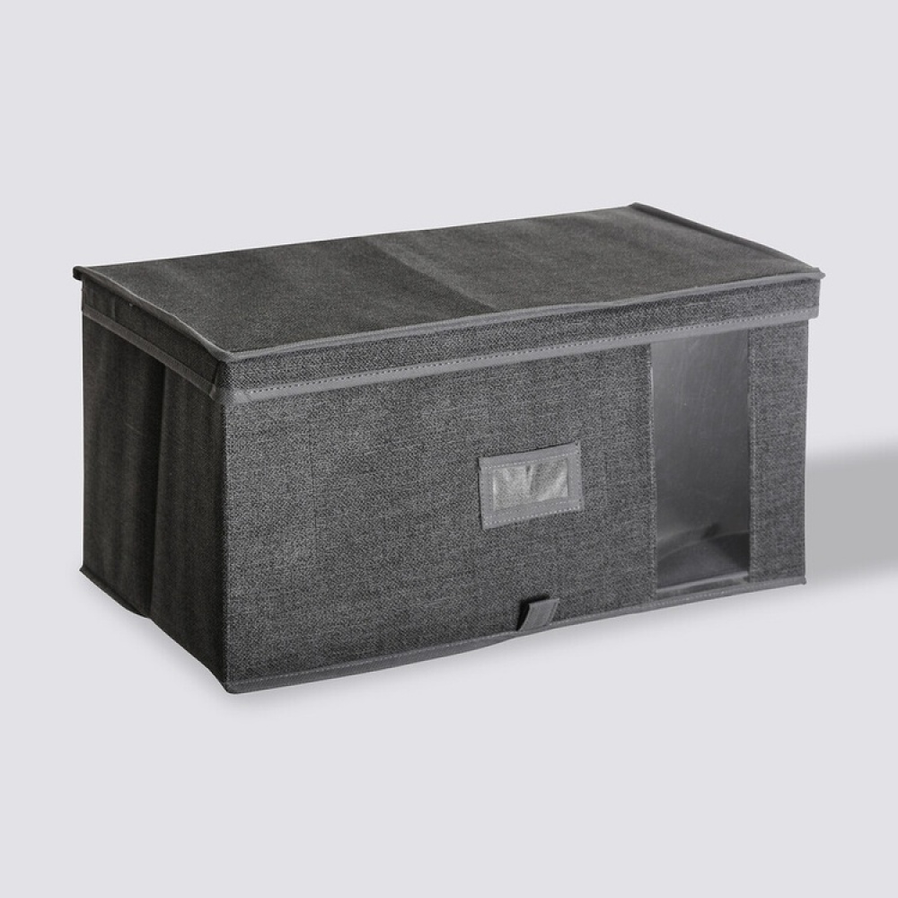 Box with lid, ORSO STORAGE BOX XL, 50 x 30 x H 25 cm, Dark Grey in the group Storage / Storage boxes at SmartaSaker.se (41773)