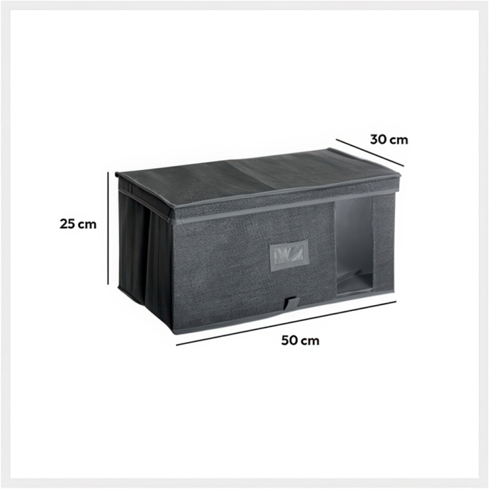 Box with lid, ORSO STORAGE BOX XL, 50 x 30 x H 25 cm, Dark Grey in the group Storage / Storage boxes at SmartaSaker.se (41773)