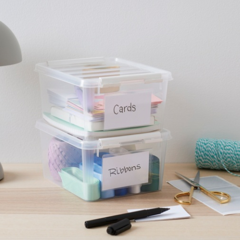 Box, Small, SMARTSTORE 2L HOME, 21 x 17 x H11 cm, Clear / White in the group Storage / Storage boxes / SmartStore storage boxes at SmartaSaker.se (41775)